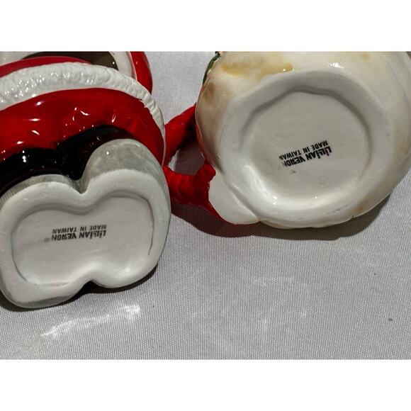 Vintage Lillian Vernon Santa & Toy Bag •Creamer•Lidded Sugar Set Collector MCM - Picture 6 of 10